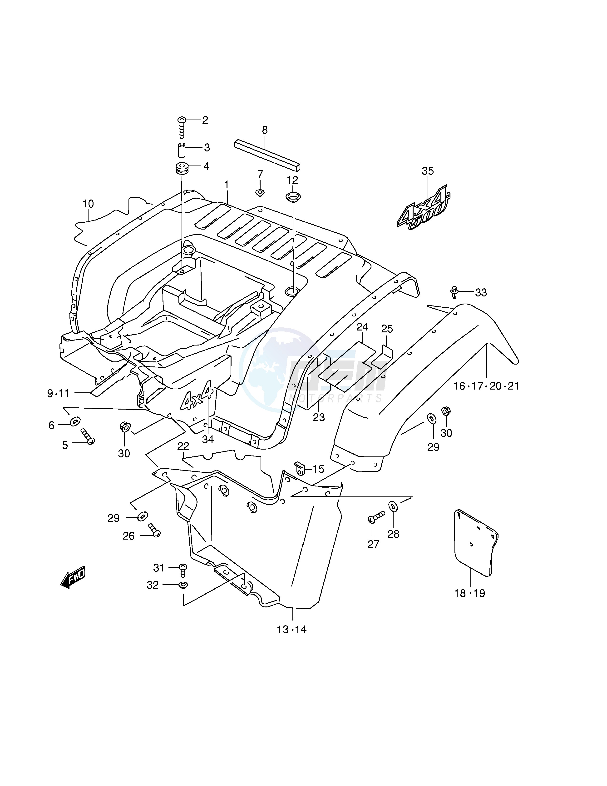 REAR FENDER (MODEL K1 K2) image