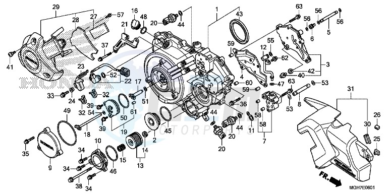 RIGHT CRANKCASE COVER (VFR1200XD/ XDA/ XDL/ XDS) image