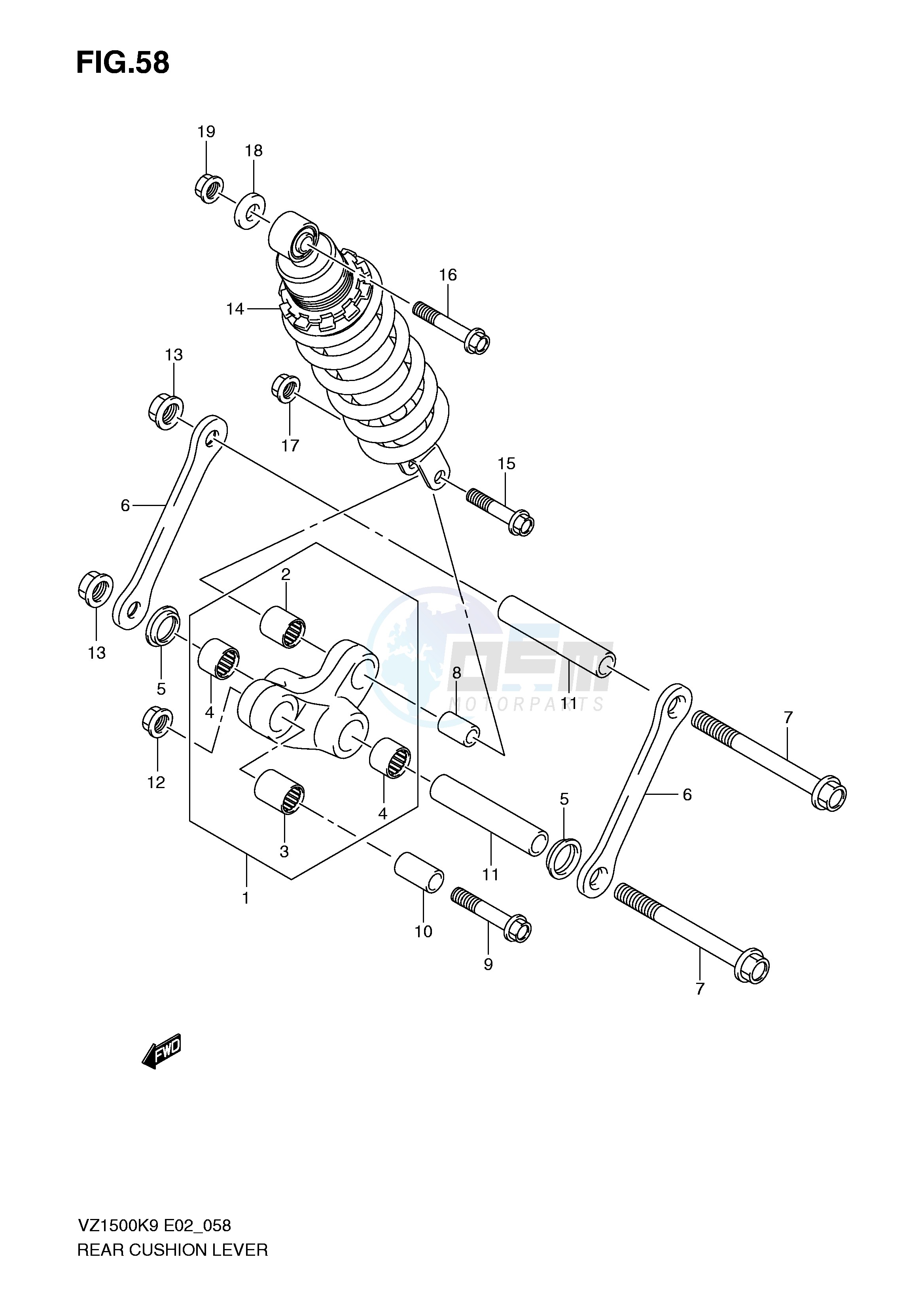 REAR CUSHION LEVER image