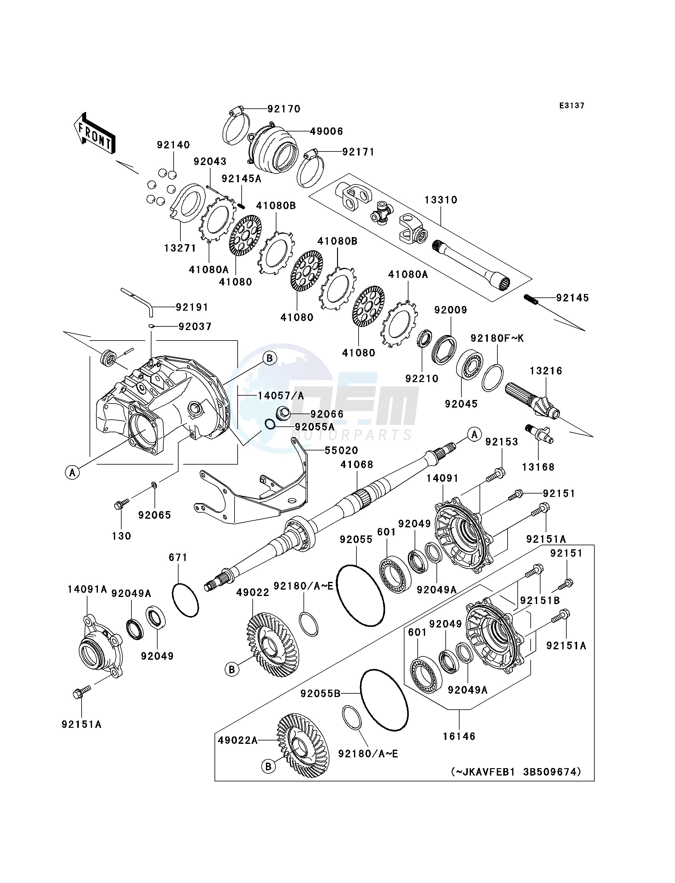 DRIVE SHAFT-REAR blueprint