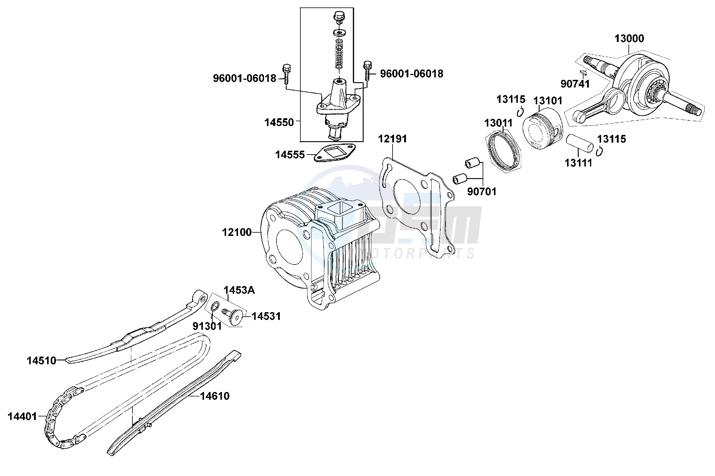 Cylinder  Piston Crankshaft blueprint