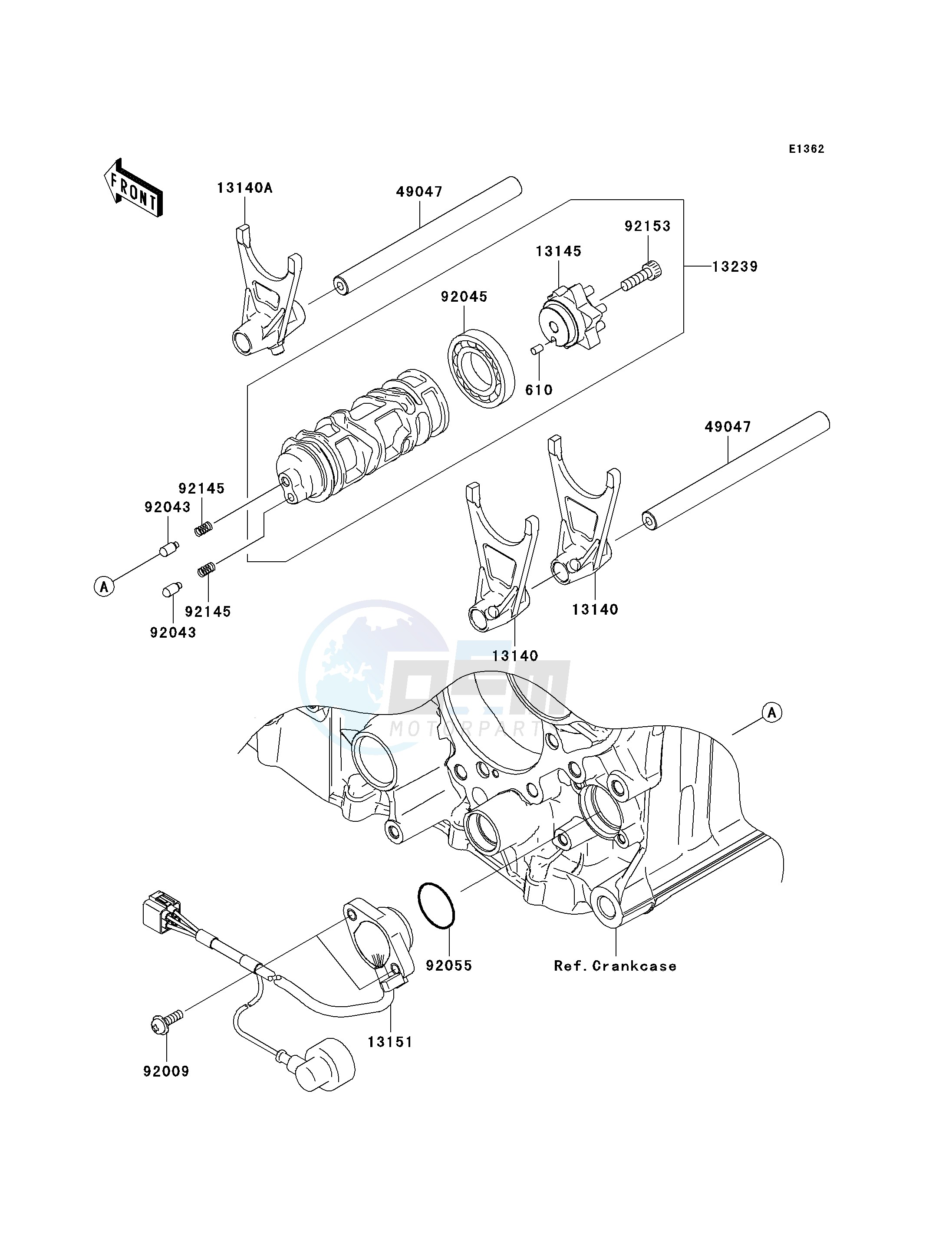 GEAR CHANGE DRUM_SHIFT FORK-- S- - image