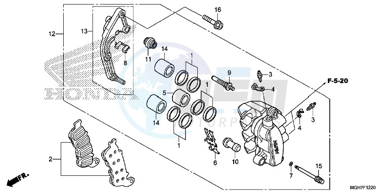 L. FRONT BRAKE CALIPER image