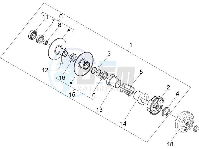 Driven pulley image