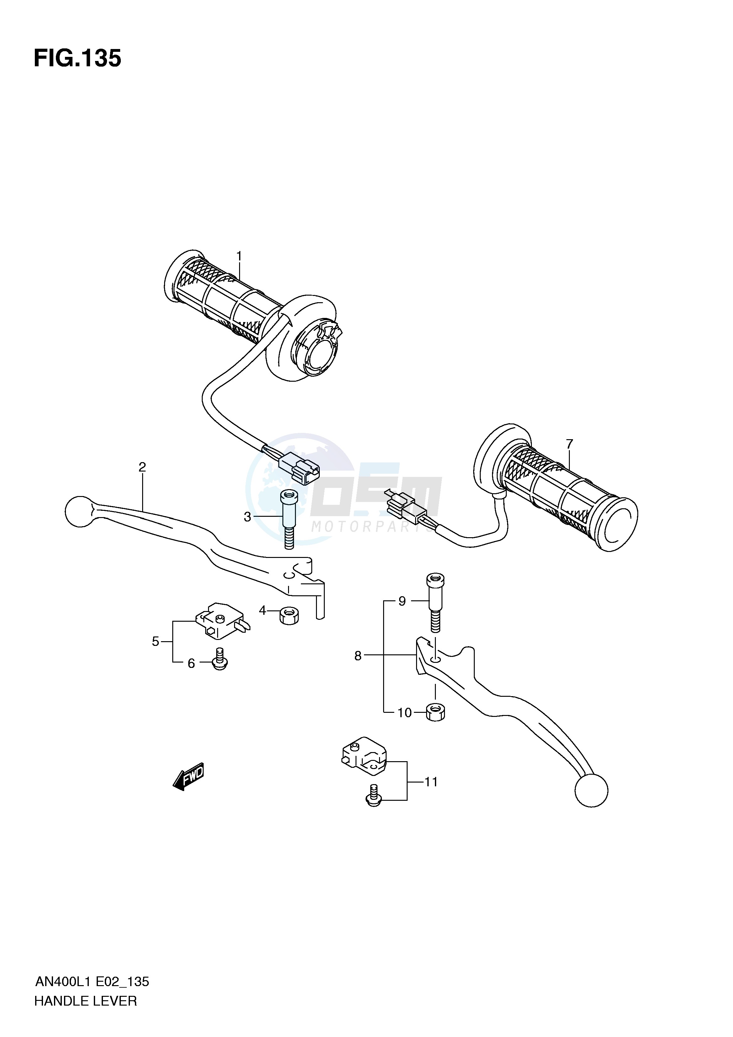 HANDLE LEVER (AN400ZAL1 E19) image