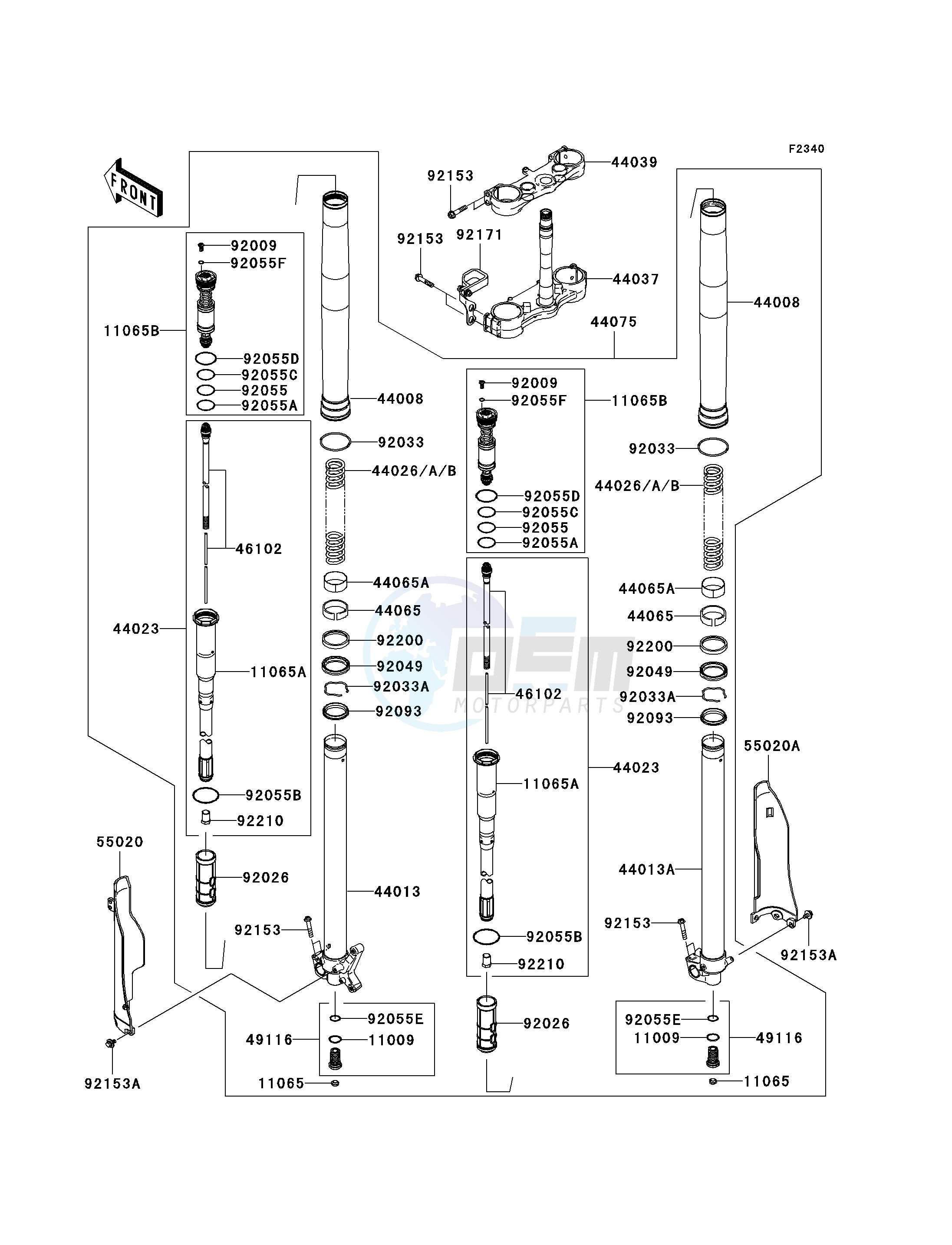 FRONT FORK blueprint