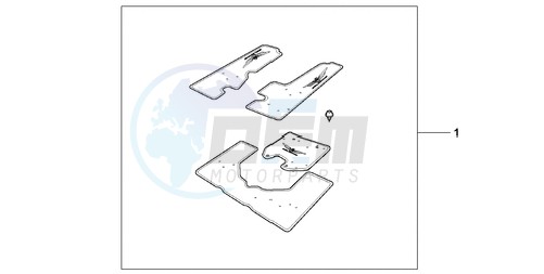 PANNIER/TRUNK CARPET SET blueprint