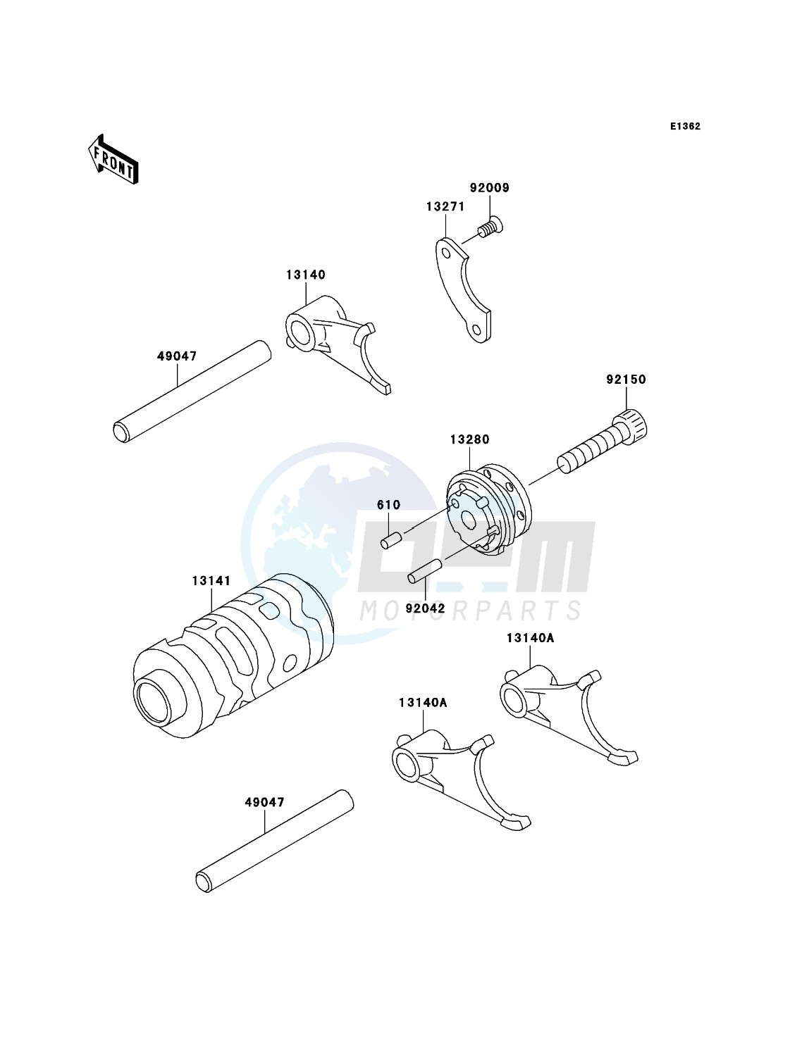 Gear Change Drum/Shift Fork(s) image