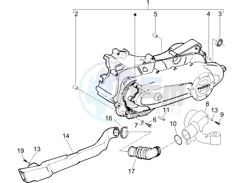 Crankcase cover and cooling image