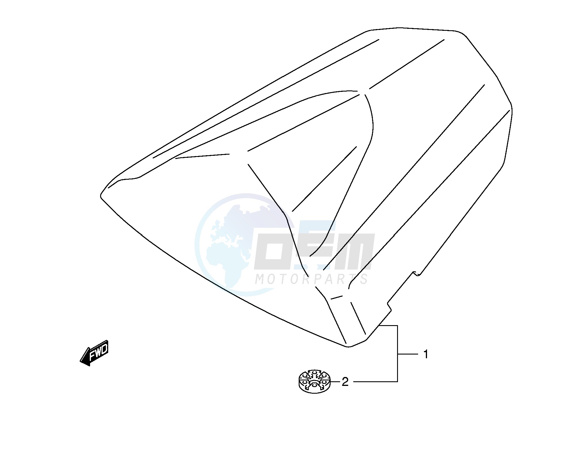 SEAT TAIL BOX (GSX-R600K4 U2K4 U3K4) blueprint
