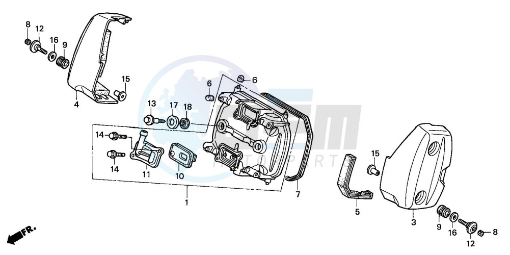 CYLINDER HEAD COVER (FRONT) blueprint