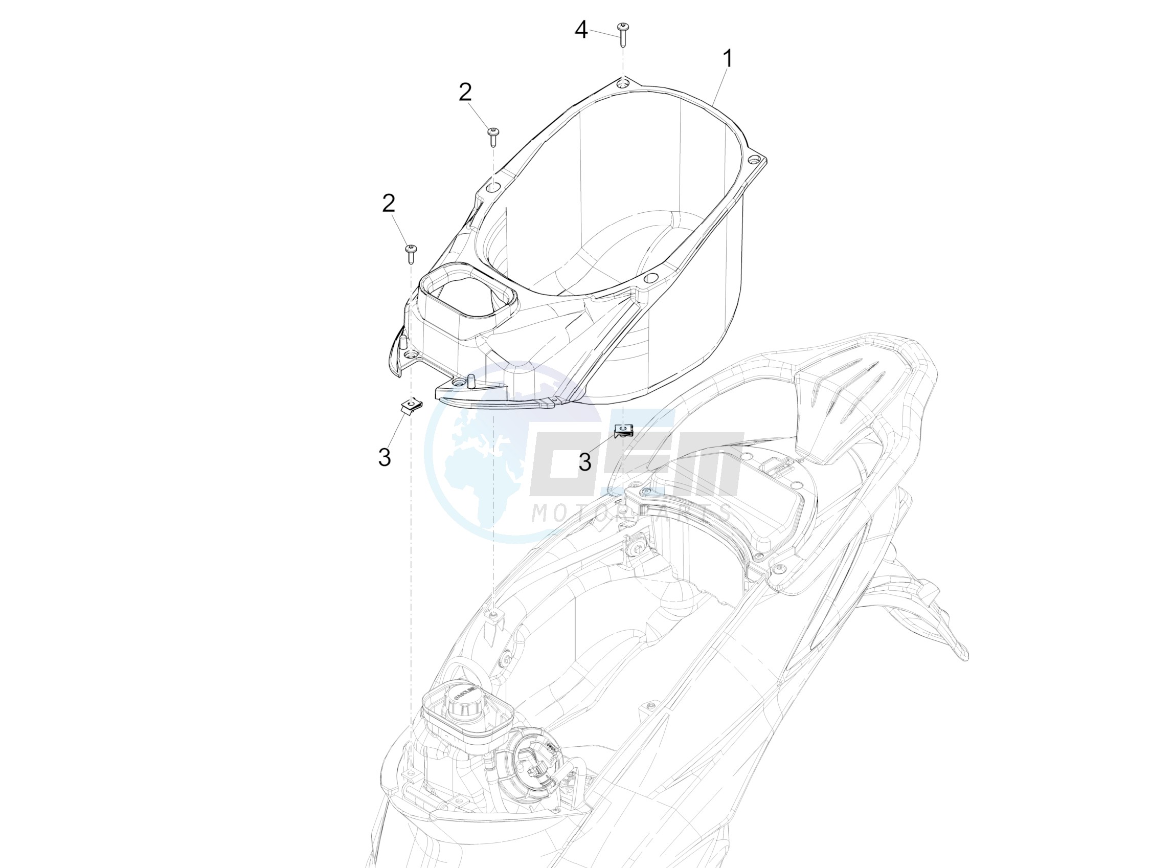 Helmet housing - Undersaddle image