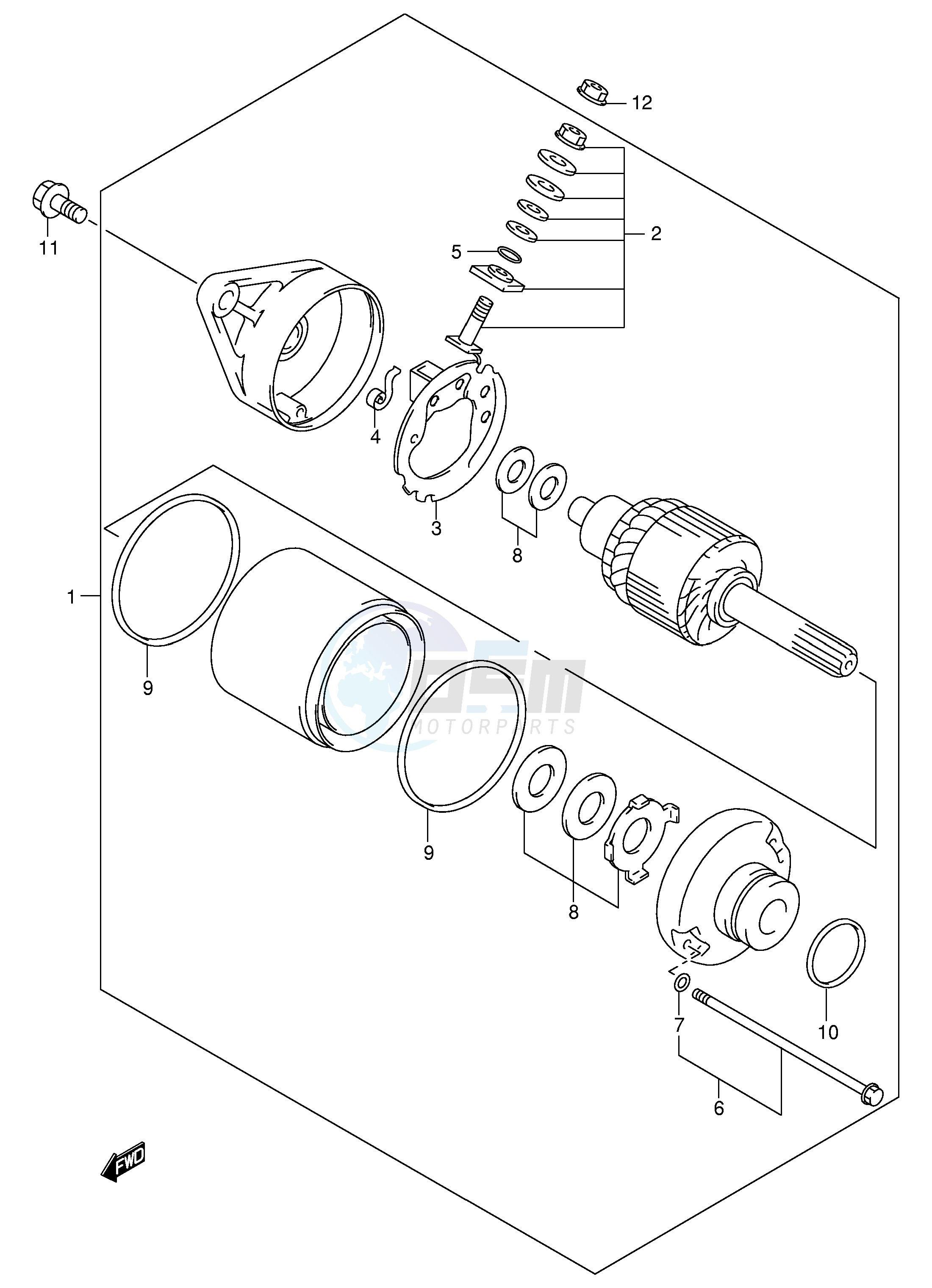 STARTING MOTOR (MODEL Y) blueprint
