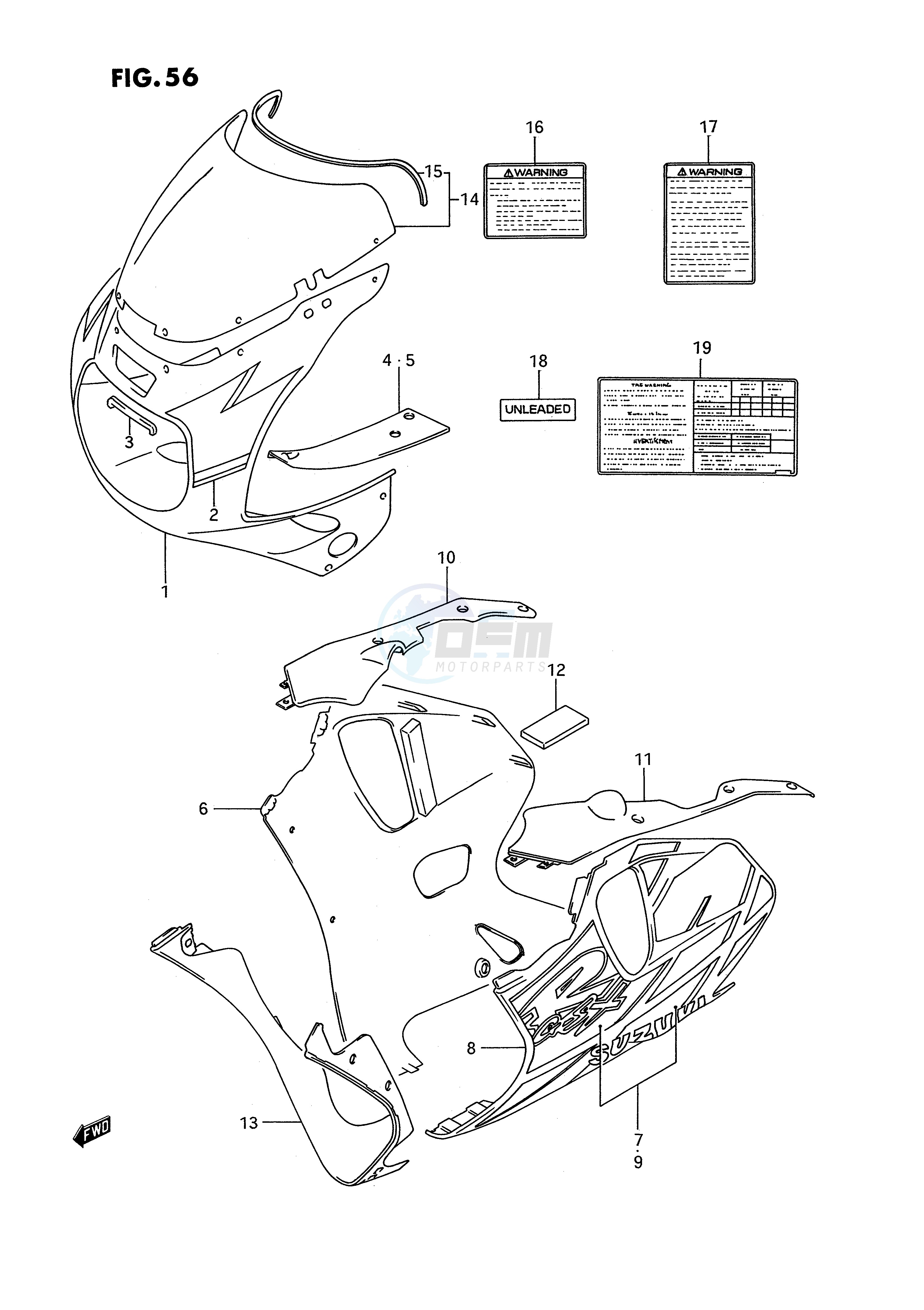 COWLING BODY (MODEL N 3WC) blueprint