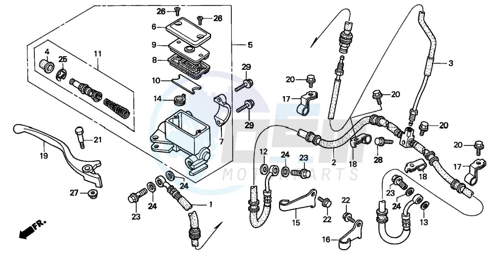 FR. BRAKE MASTER CYLINDER image