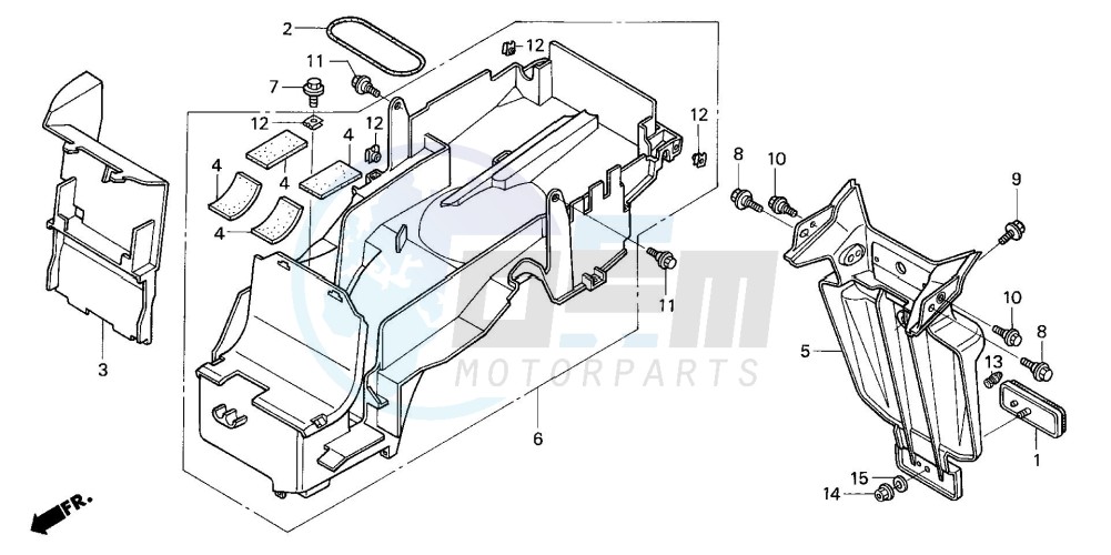 REAR FENDER (CB1300/F/F1/ S) blueprint