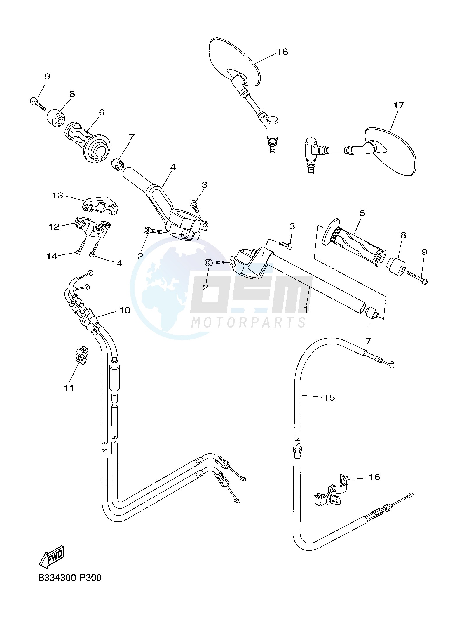 STEERING HANDLE & CABLE image