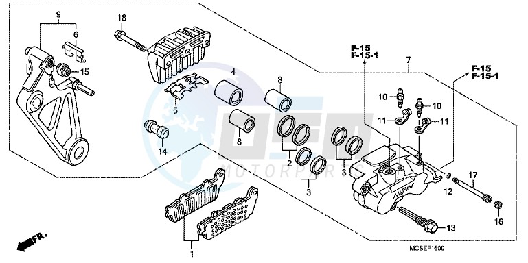 REAR BRAKE CALIPER image