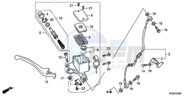 FRONT BRAKE MASTER CYLINDER image