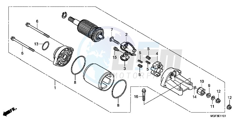 STARTER MOTOR (FJS600A9 2KO/ FJS600AB/ DB) blueprint
