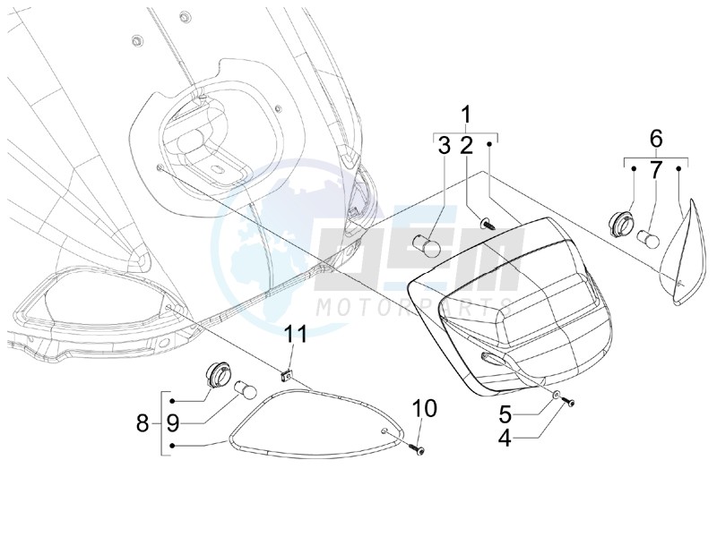 Tail light - Turn signal lamps blueprint