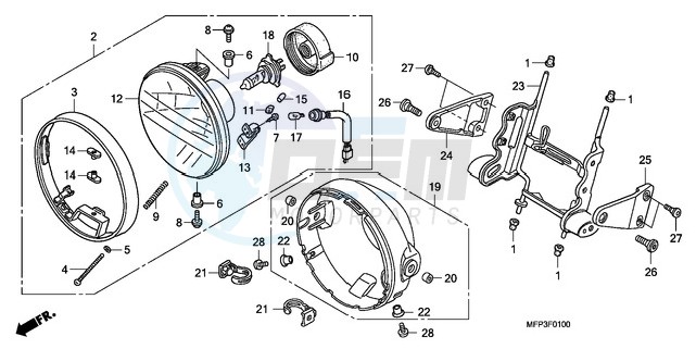 HEADLIGHT (CB1300/CB1300A ) image