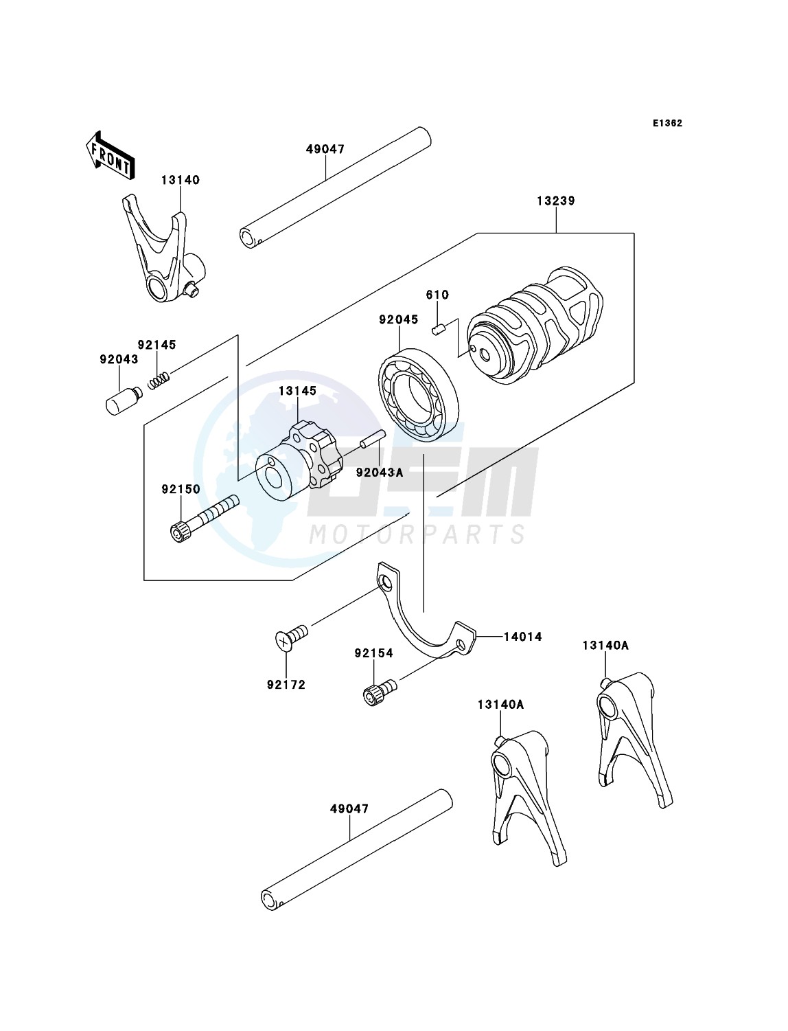 Gear Change Drum/Shift Fork(s) image