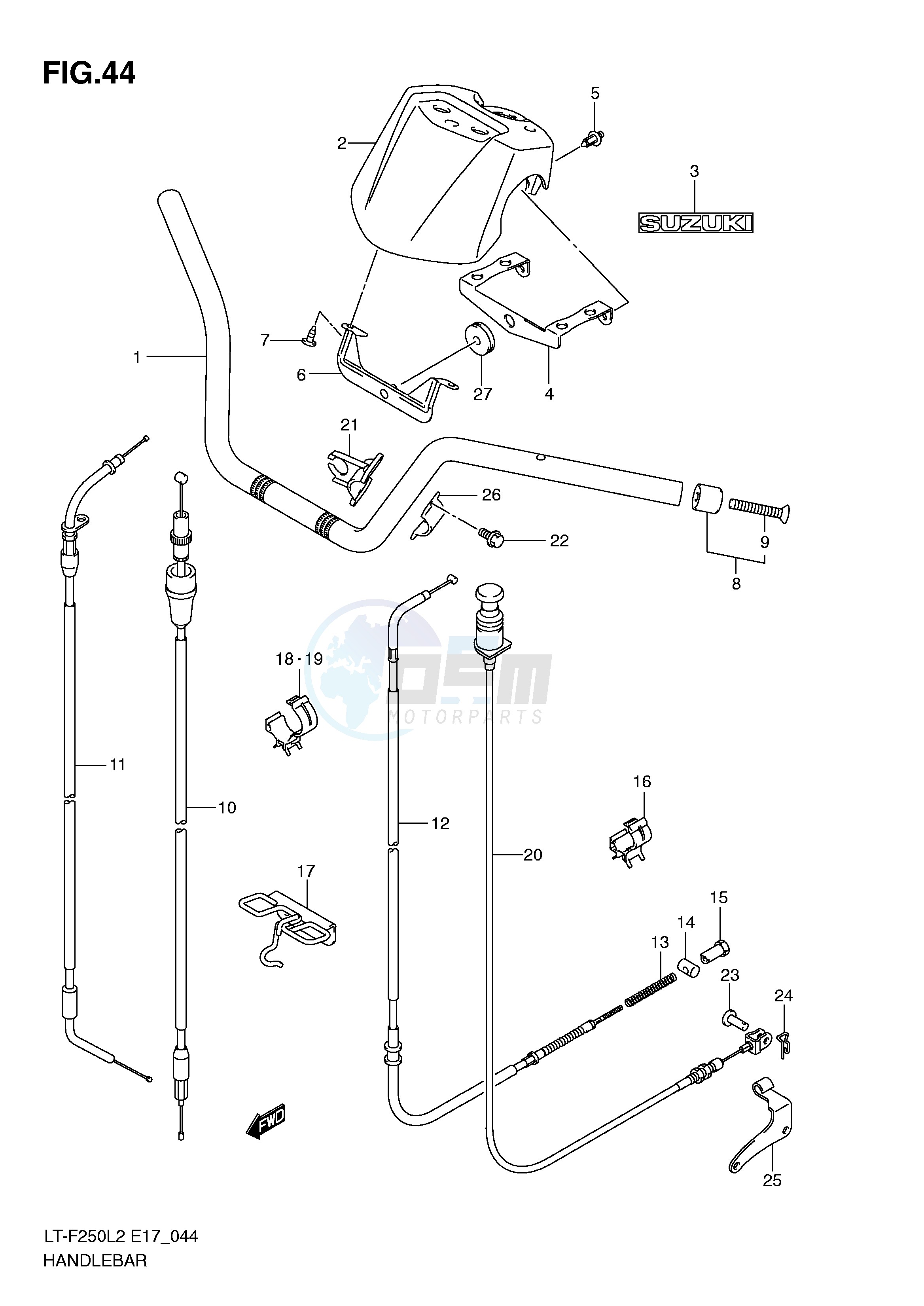 HANDLE BAR (LT-F250L2 E24) blueprint