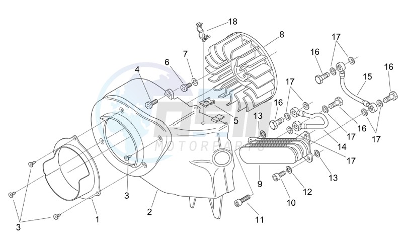 Cooling unit carter - Oil cooler blueprint