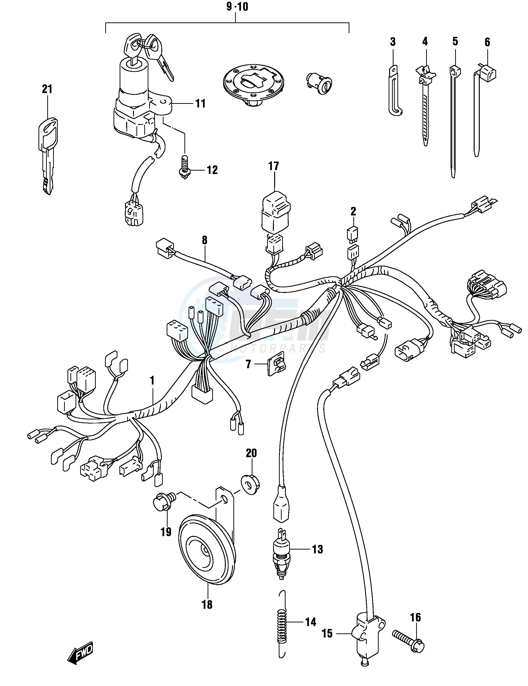 WIRING HARNESS (GS500FK4 FUK4) image