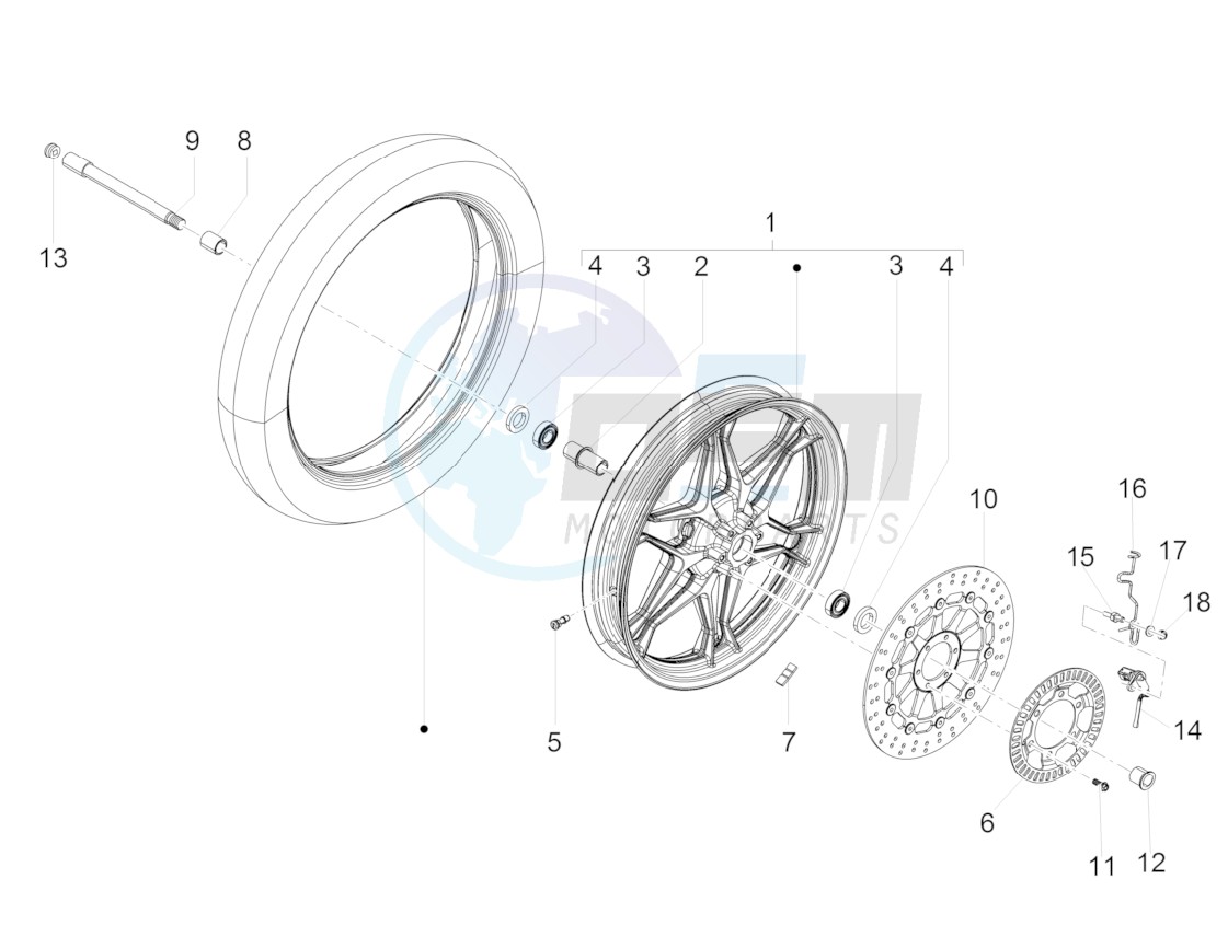 Front wheel II blueprint