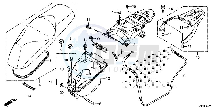 SEAT/LUGGAGE BOX blueprint