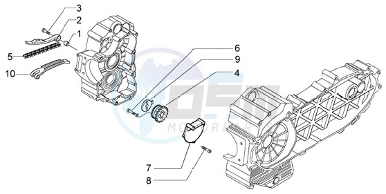 Pump group-timing chain blueprint