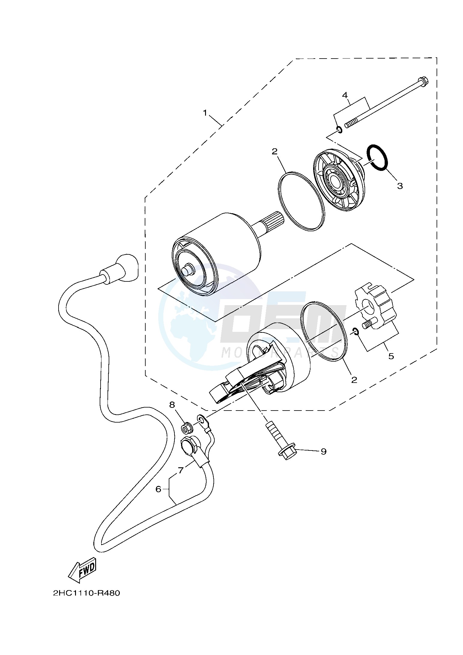 STARTING MOTOR image