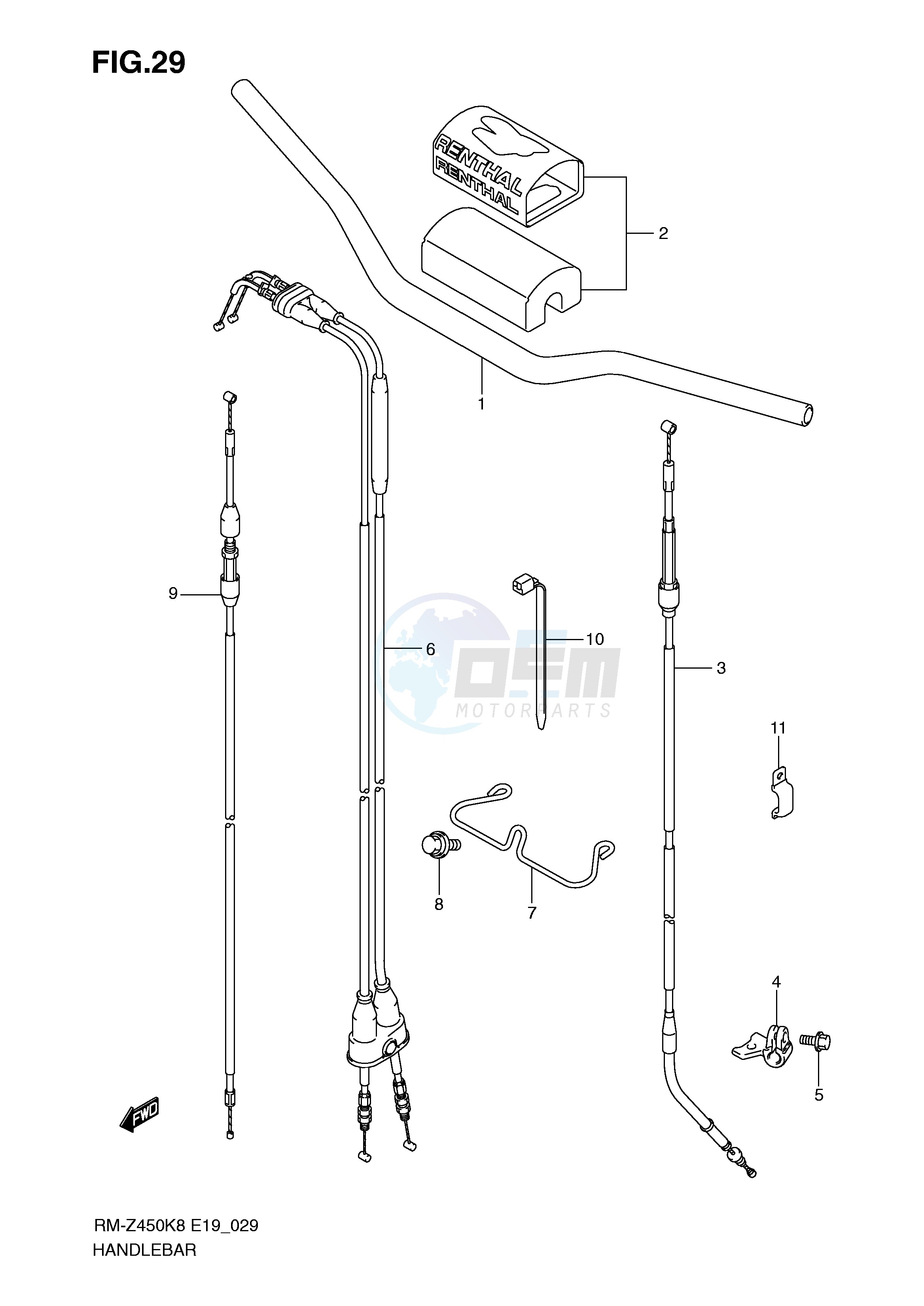 HANDLEBAR (RM-Z450K8 K9 L0) image