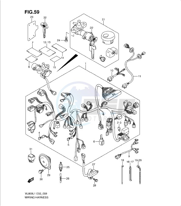 WIRING HARNESS (VL800L1 E24) image