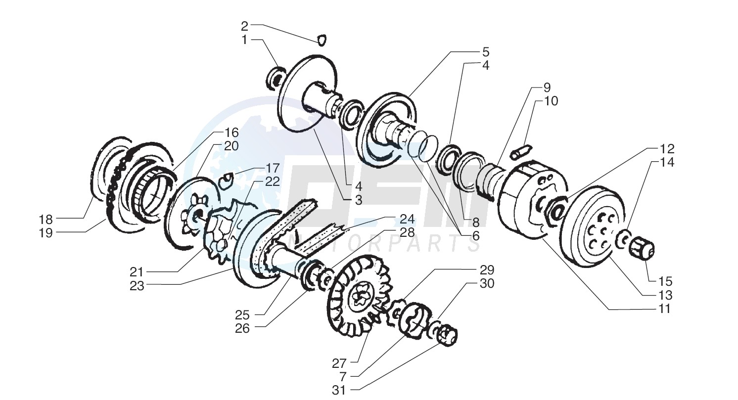 Driving pulley - Driven Pulley image