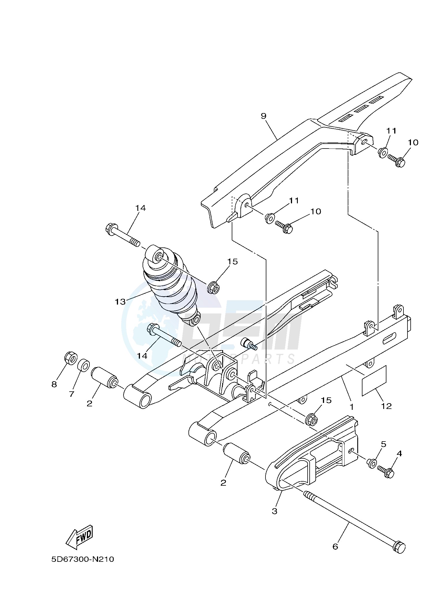 REAR ARM & SUSPENSION blueprint