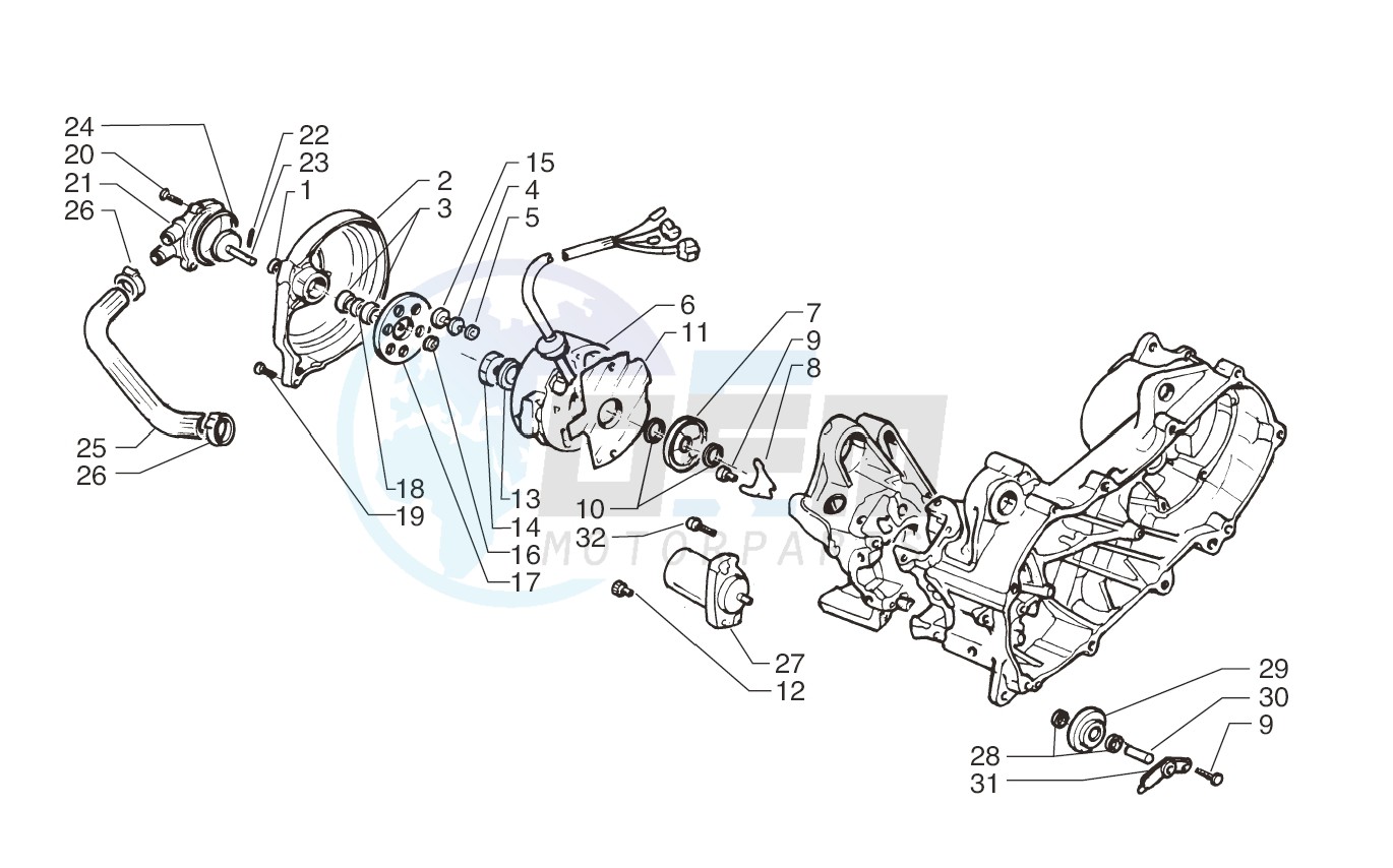 Flywh.magn. - Water pump blueprint