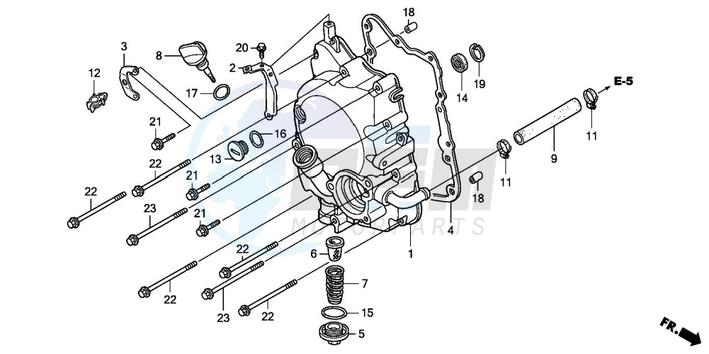 RIGHT CRANKCASE COVER (FES1253-5)(FES1503-5) image