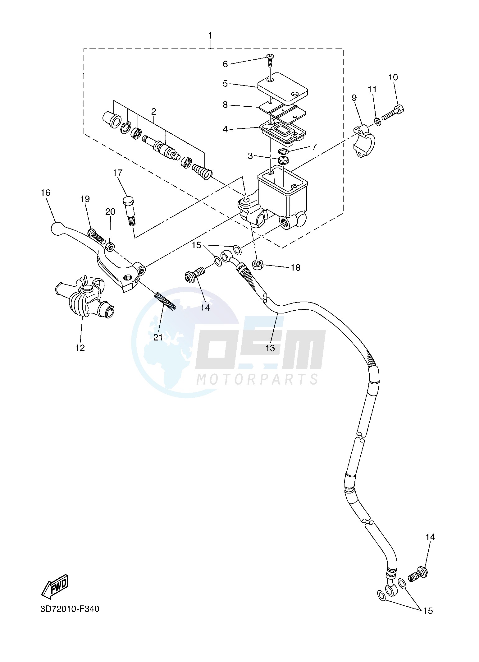 FRONT MASTER CYLINDER blueprint