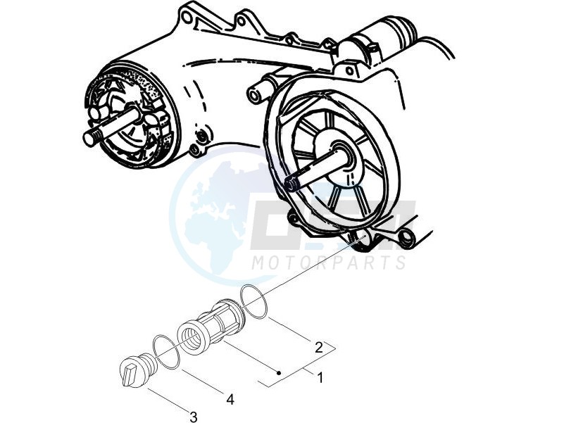 Flywheel magneto cover - Oil filter image