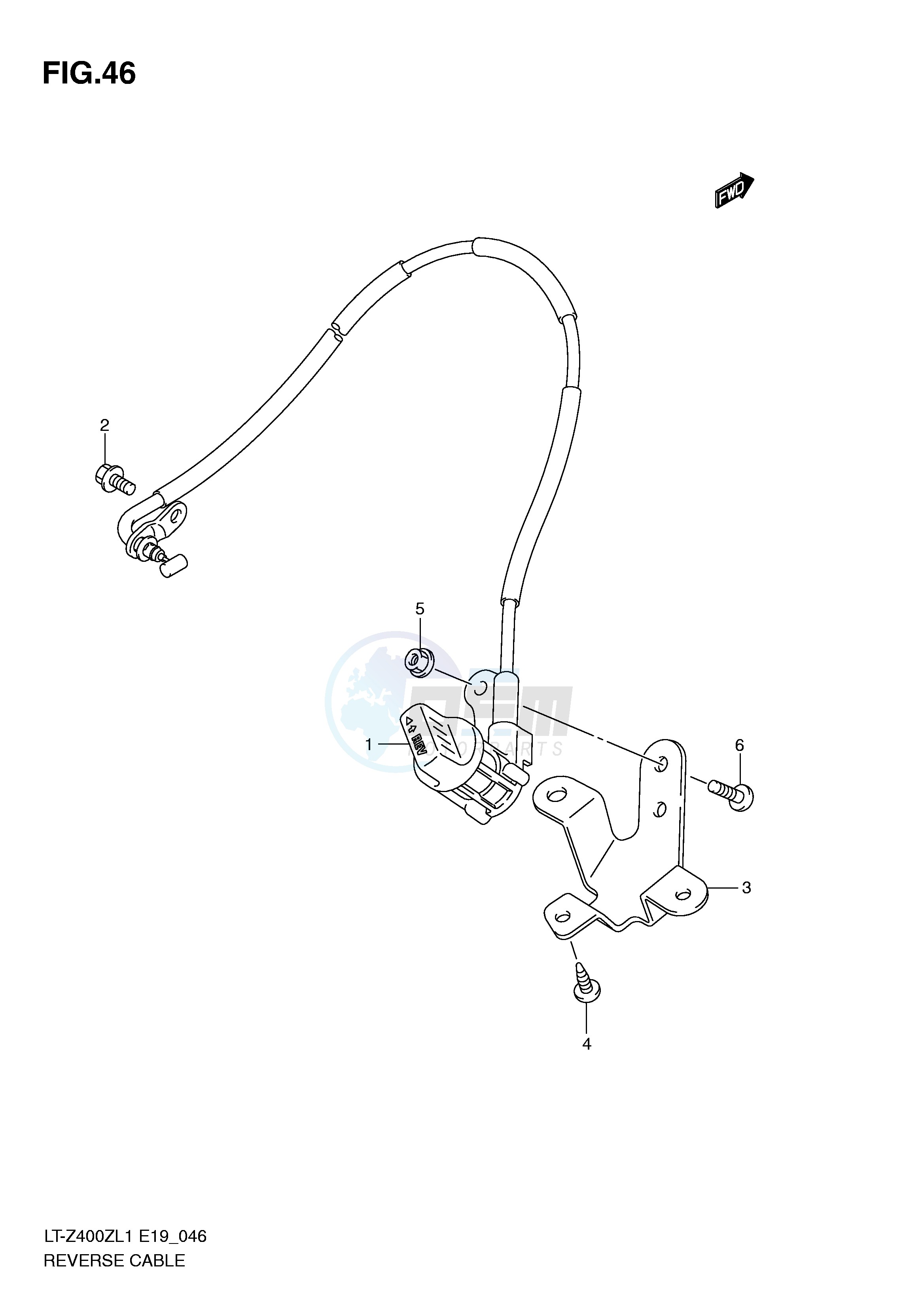 REVERSE CABLE (LT-Z400L1 E19) blueprint