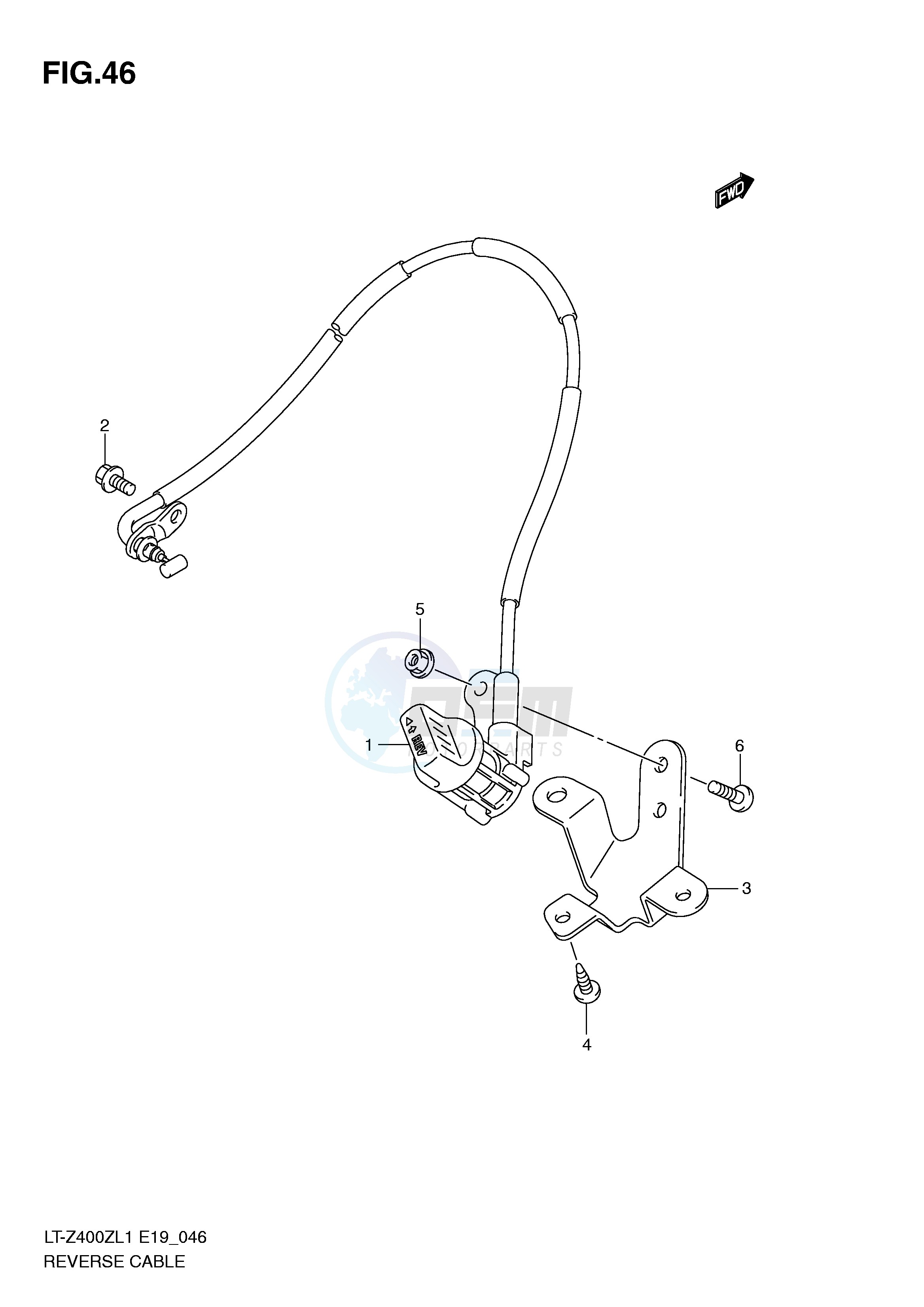 REVERSE CABLE (LT-Z400L1 E19) image