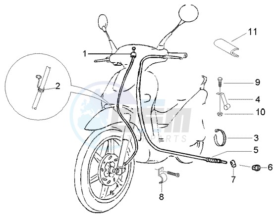 Odometer transmissions - rear brake image