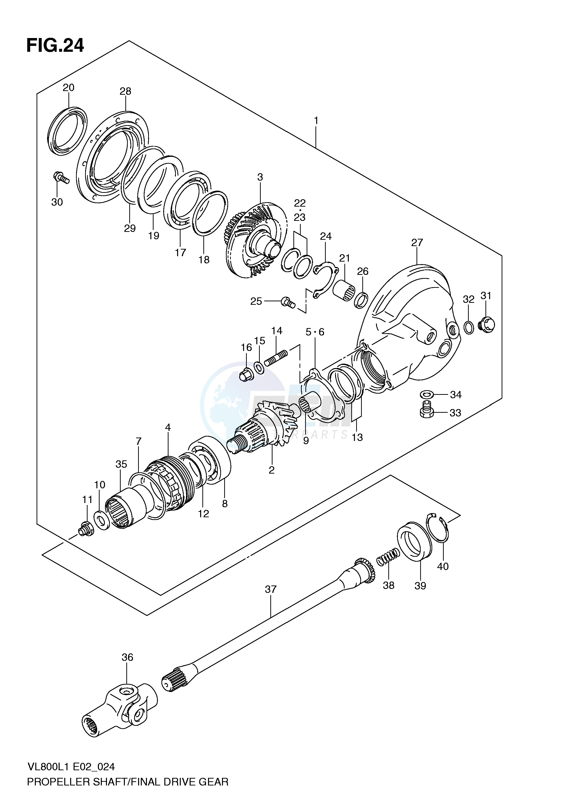 PROPELLER SHAFT - FINAL DRIVE GEAR image