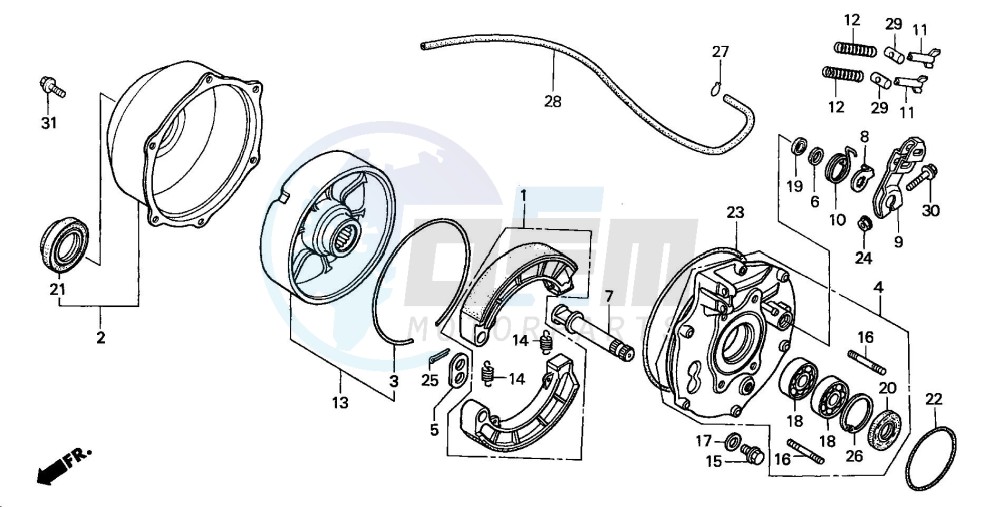 REAR BRAKE PANEL blueprint