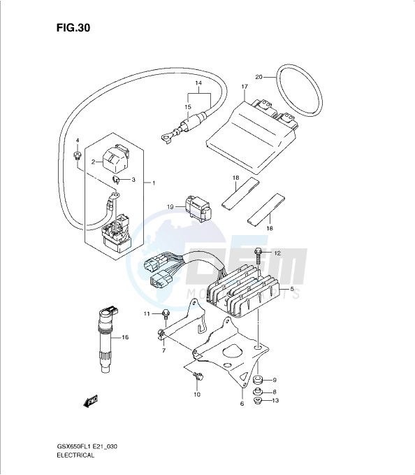 ELECTRICAL (GSX650FAL1 E21) blueprint
