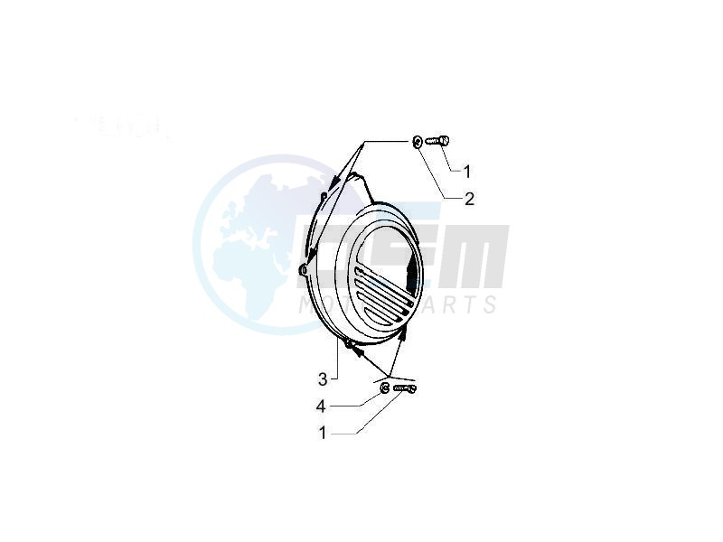 Flywheel magneto cover - Oil filter image