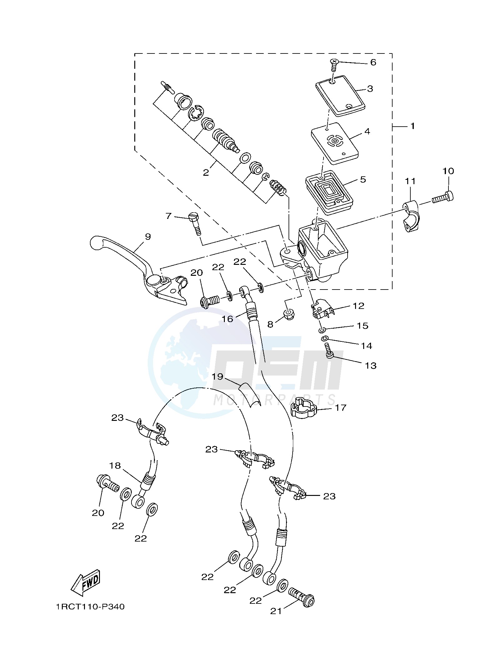 FRONT MASTER CYLINDER image